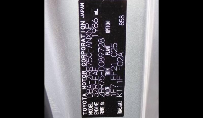 2012 TOYOTA NOAH full